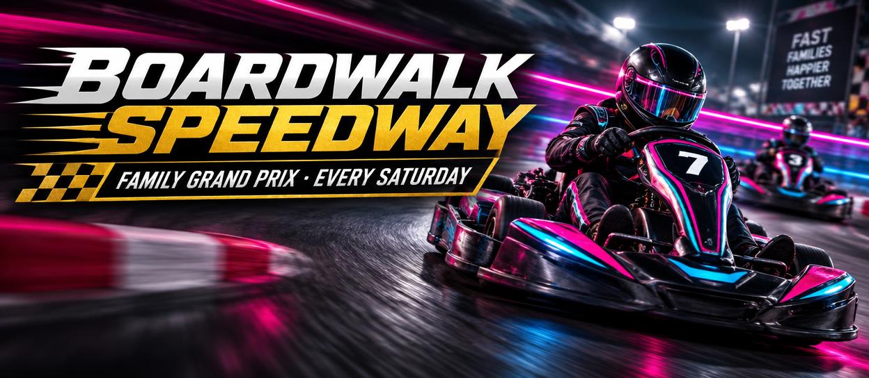 Practice ad for Boardwalk Speedway