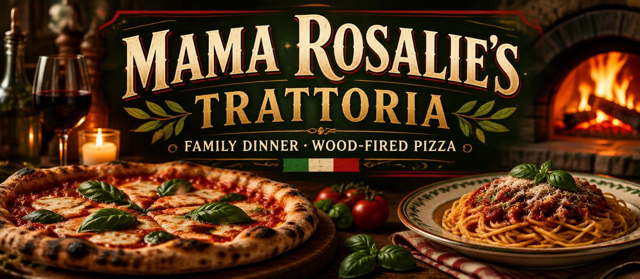 Practice ad for Mama Rosalie's Trattoria