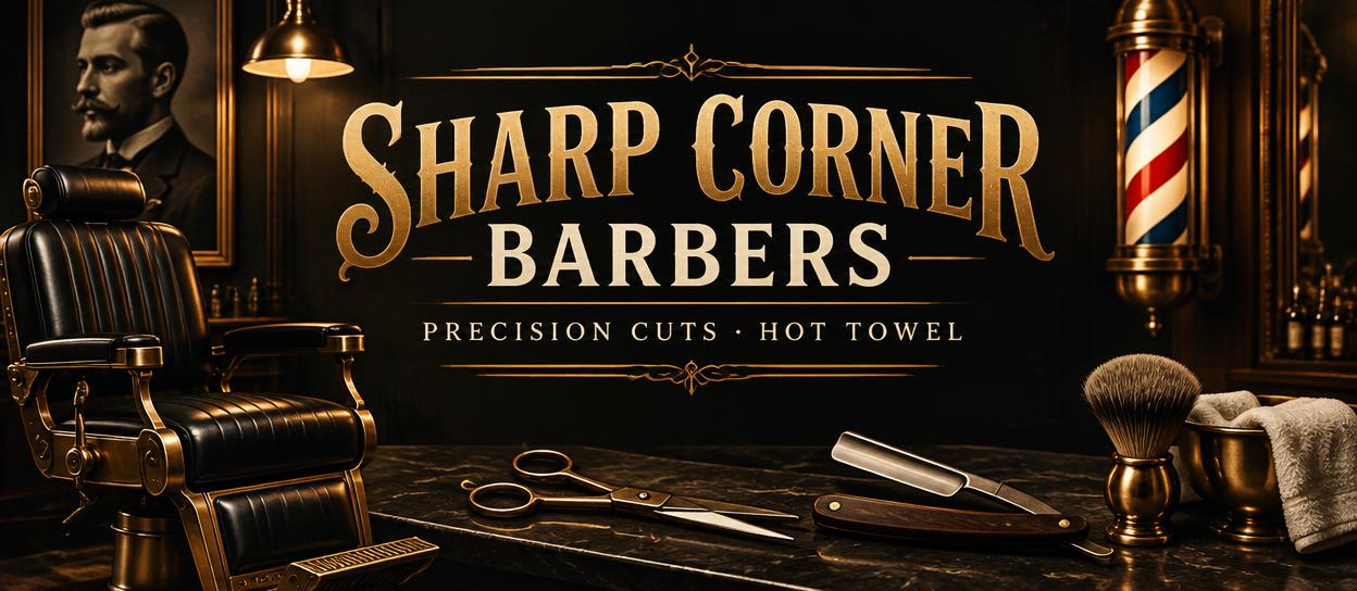 Practice ad for Sharp Corner Barbers