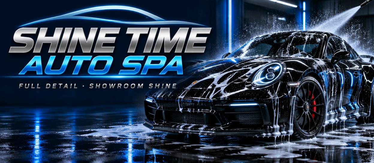 Practice ad for Shine Time Auto Spa